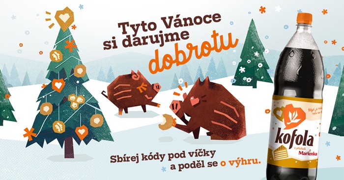 Reklamní vánoční vizuál Kofoly, zdroj: Kofola ČS