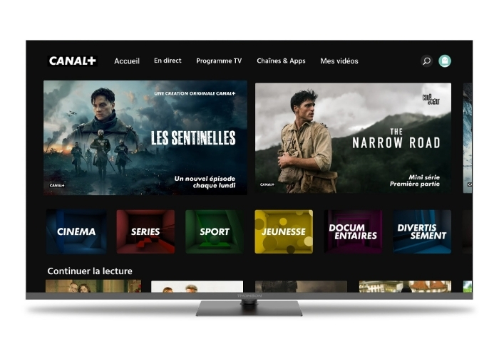 Aplikace Canal+ na televizoru Thomson. Foto: Canal+