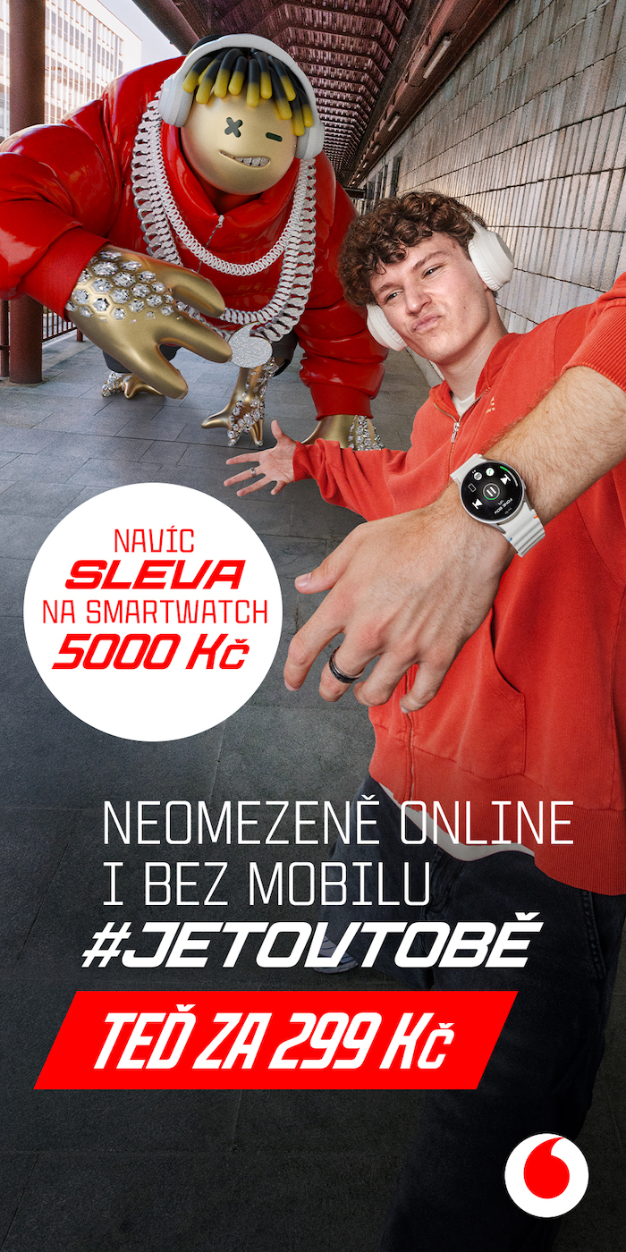 Jeden z klíčových vizuálů Vodafonu ke kampani „Ochoč si svůj algoritmus“, zdroj: Vodafone