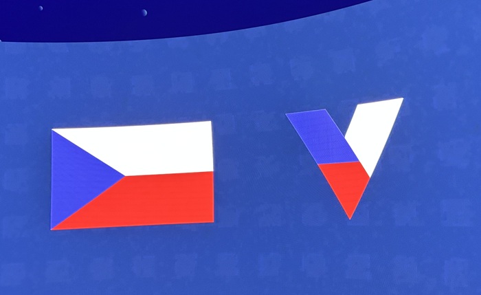 Logo volebního vysílání TV Nova v podobě písmena V, zdroj: MediaGuru.cz