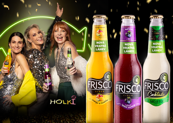 Frisco komunikuje vratnou lahev kampaní se skupinou Holki