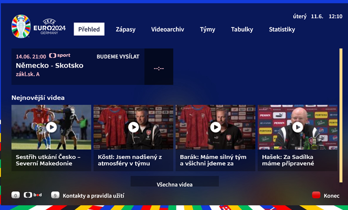 ČT přinese Euro 2024 na několika kanálech, propojí TV s webem