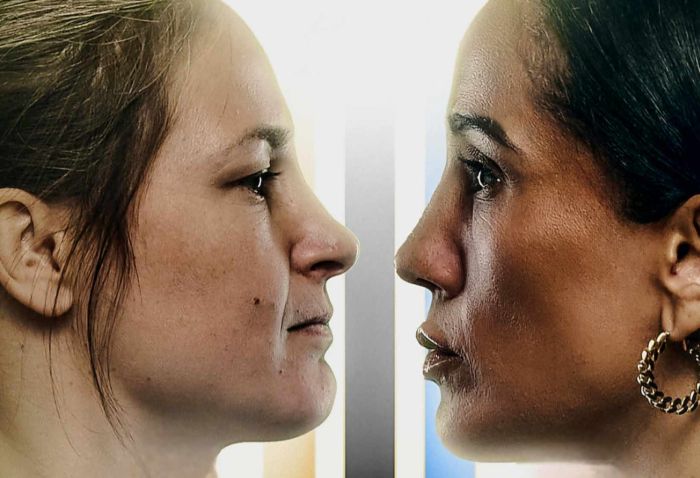 Katie Taylor a Amanda Serrano. Foto: Netflix