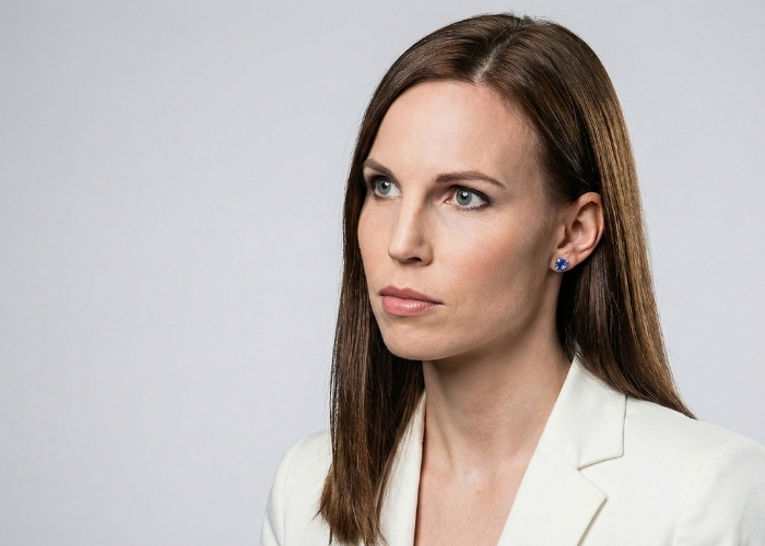 Moderátorka Tereza Kručinská vystřídá v hlavní zpravodajské relaci Události Barboru Kroužkovou. Foto: Česká televize, obrázek je upravený AI z původně televizní kvality