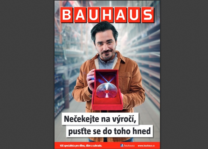 Klíčový vizuál reklamní kampaně značky Bauhaus, zdroj: Bauhaus