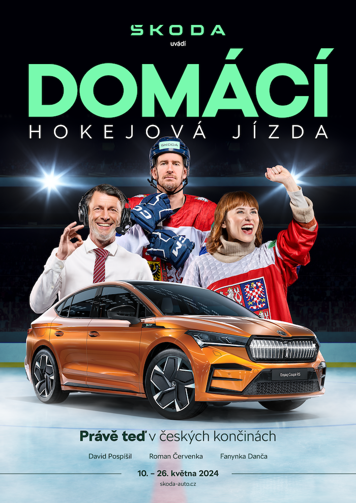 Klíčový vizuál k hokejové kampani Škoda Auto, zdroj: Škoda Auto