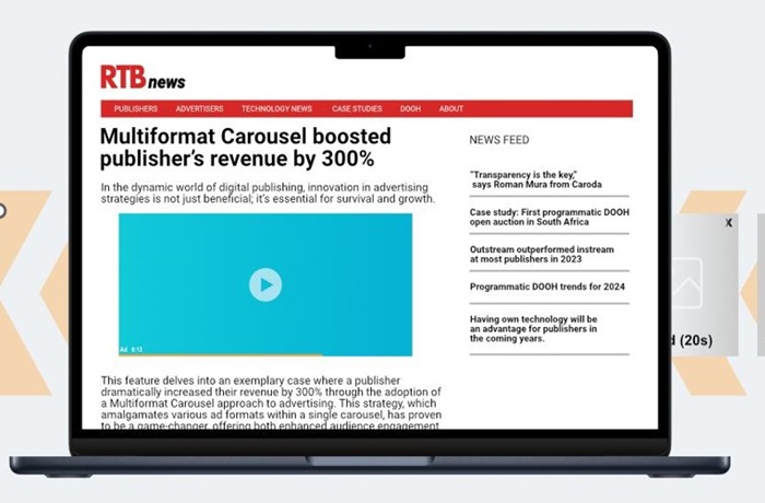 Caroda uvedla formát Multiformat Carousel, přehrává i bannery