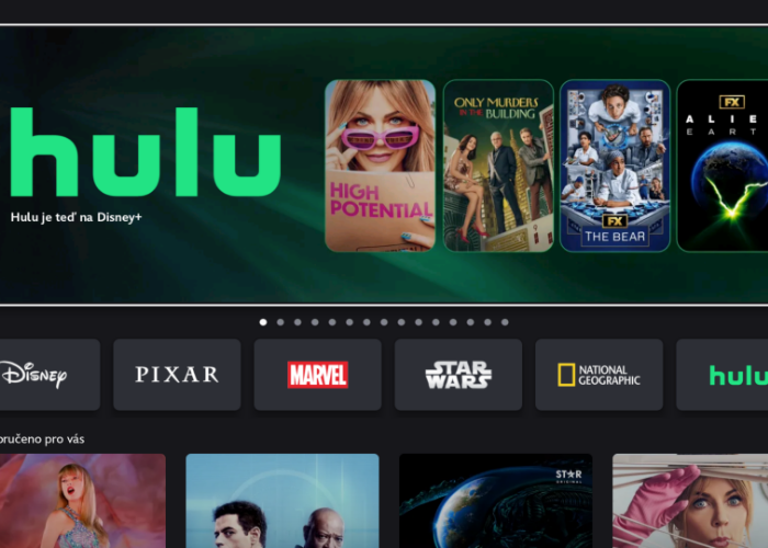 Sekce Star se změnila pro mezinárodní publikum na Hulu. Repro: Disney+