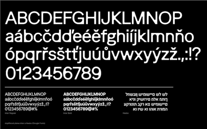 Středobodem nové identity je písmo Ease Display od švýcarského studia Feixen, zdroj: Židovské muzeum v Praze.