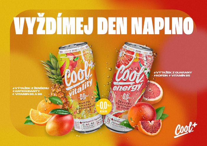 Nové pivní mixy Cool+ s funkčními benefity podpoří kampaň „Vyždímej den naplno“, zdroj: Pivovary Staropramen.