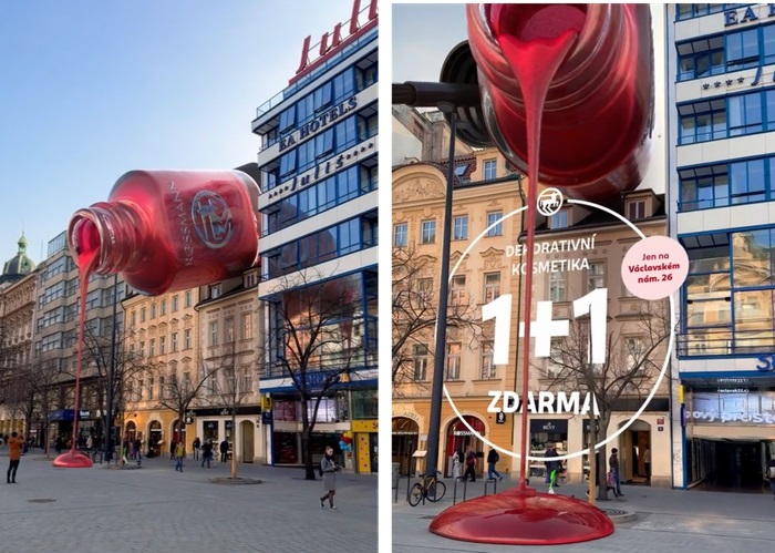 Rossmann měla první CGI reklamu, pracovala s obří lahví