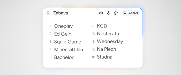 Zdroj: Google ČR