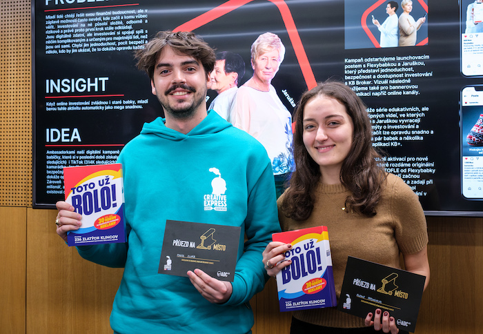 Vítězové letošního ročníku Creative Express Pavol Klima a Elene Tabaghua z DDB Prague, zdroj: ADC