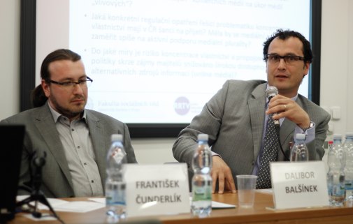 František Čunderlík (RRTV) a Dalibor Balšínek (Echo24).