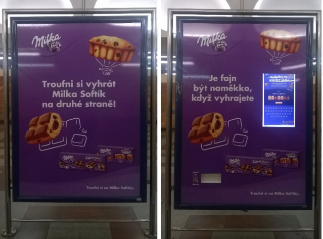 Milka Softíci a její výdejní automat v CLV na Andělu