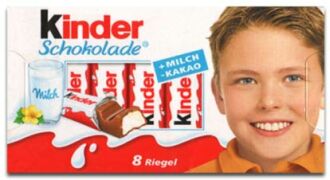 Obal Kinder čokolády od roku 2005