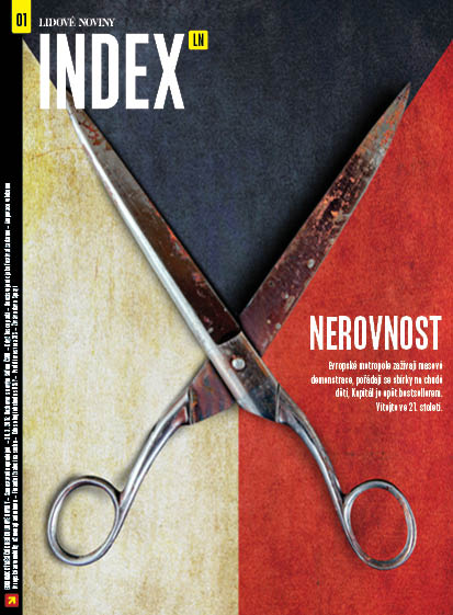 Titulní strana magazínu Index LN