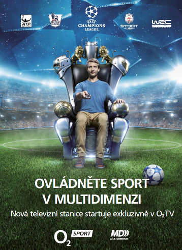 Klíčový vizuál kampaně ke startu O2 Sport