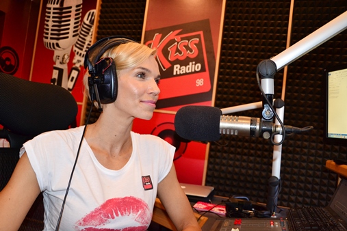 Hana Mašlíková v Rádiu Kiss. Zdroj: Kiss 98fm